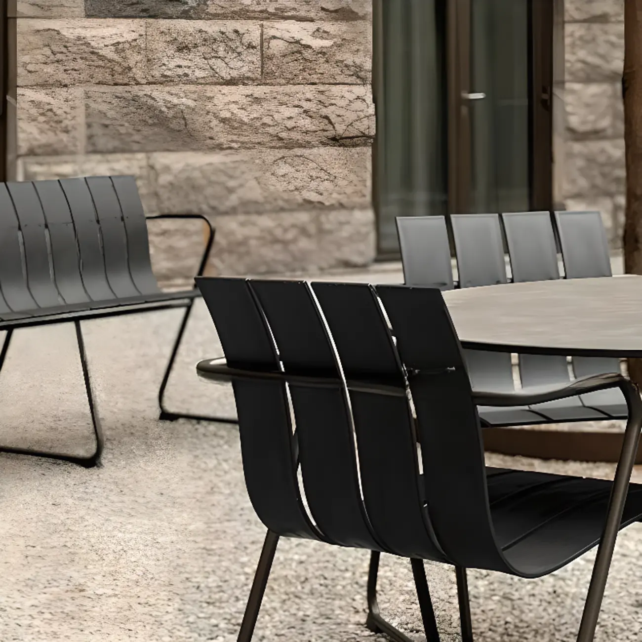 5 Piece Metal Outdoor Dining Set Climate-proof Image - 6 | homeyfad