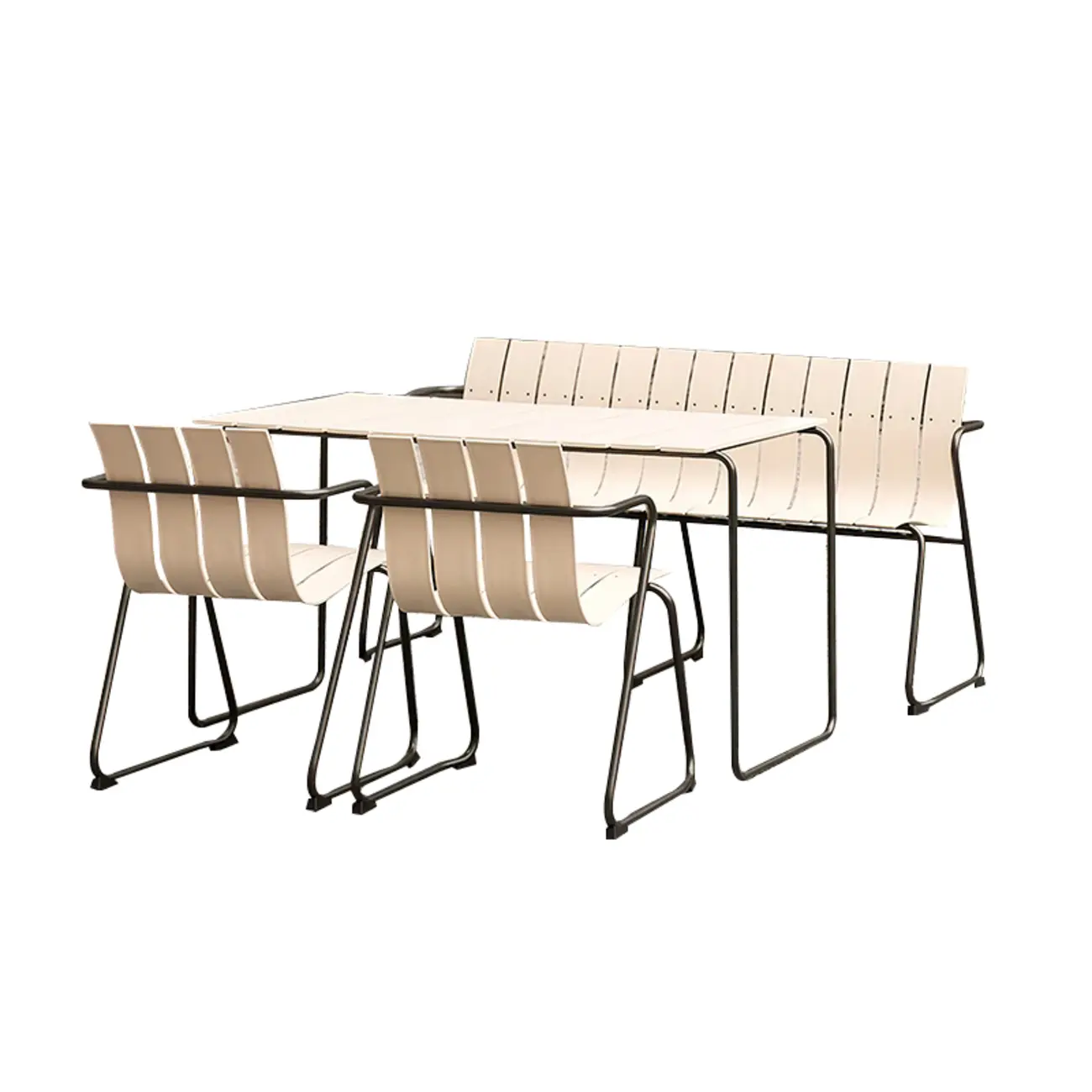 5 Piece Metal Outdoor Dining Set Climate-proof Image - 15 | homeyfad