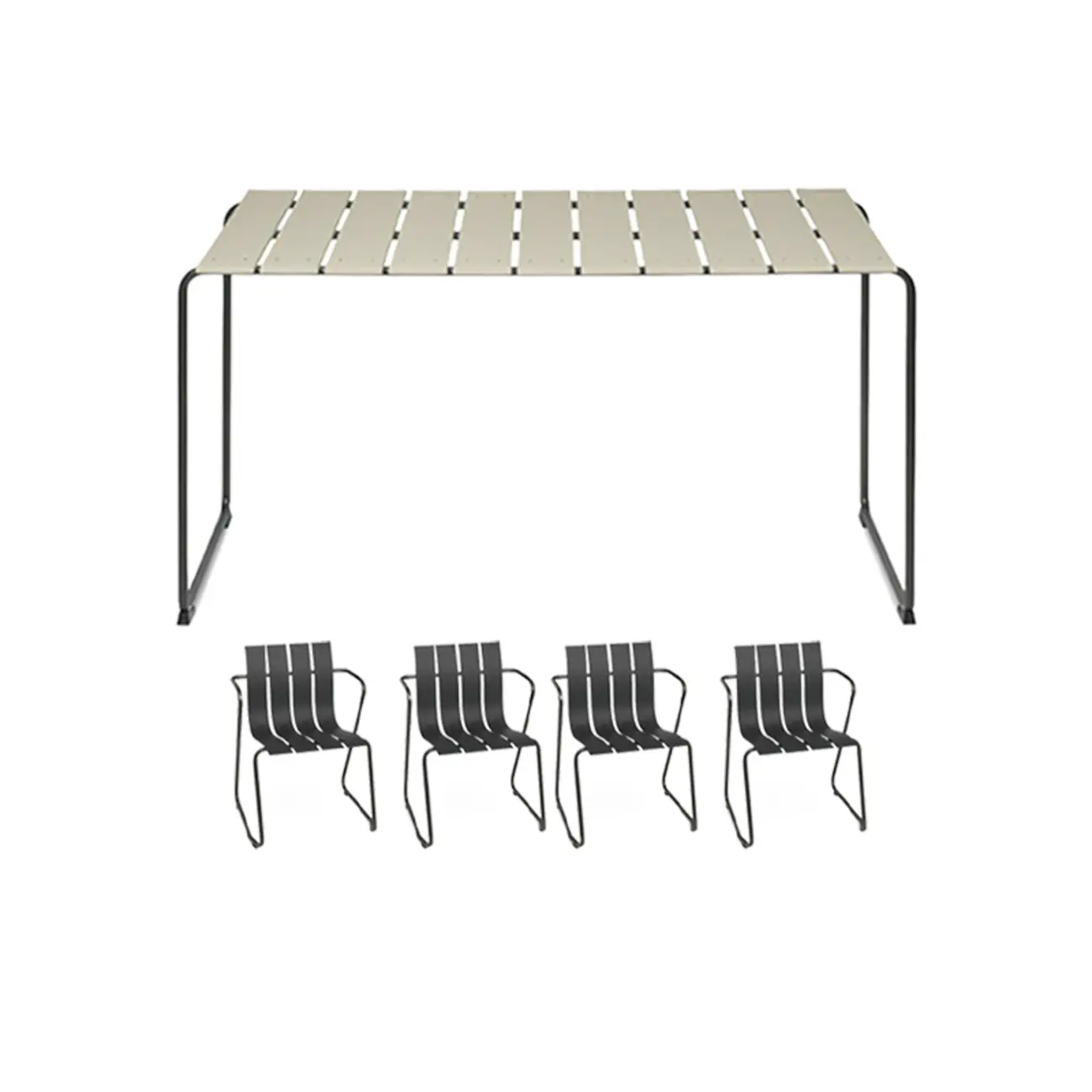 5 Piece Metal Outdoor Dining Set Climate-proof Image - 16 | homeyfad