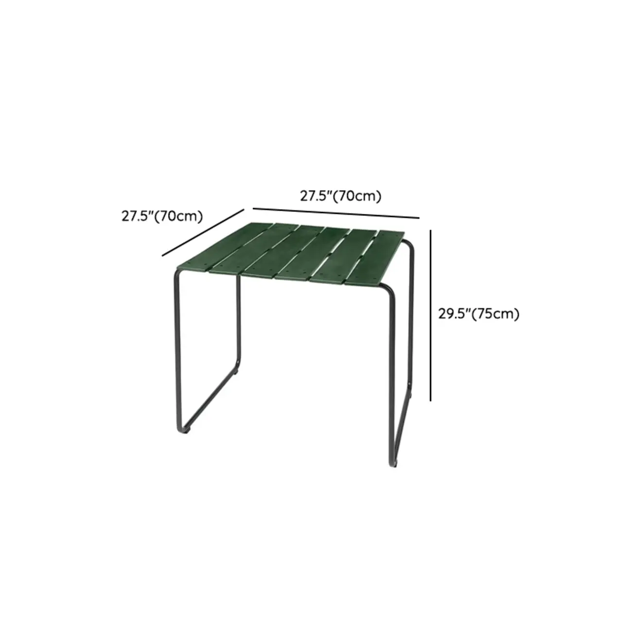 5 Piece Metal Outdoor Dining Set Climate-proof #size | homeyfad