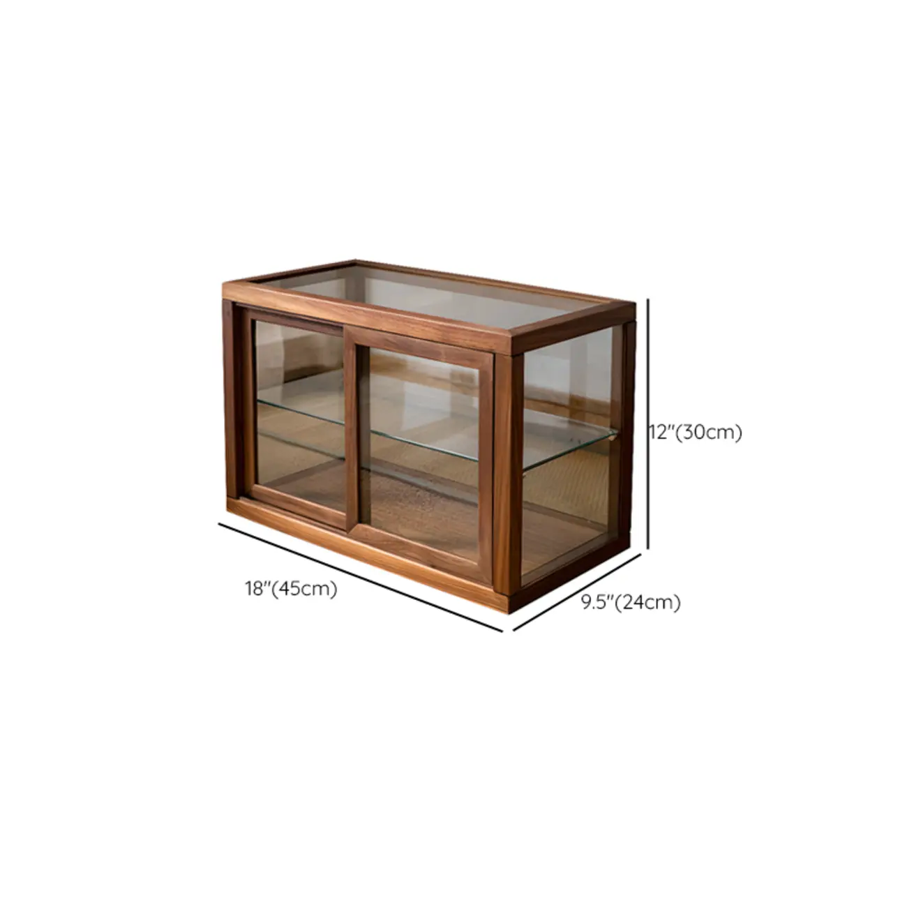 Small Wooden Glass Display Curio Cabinet Tableytop #size | homeyfad