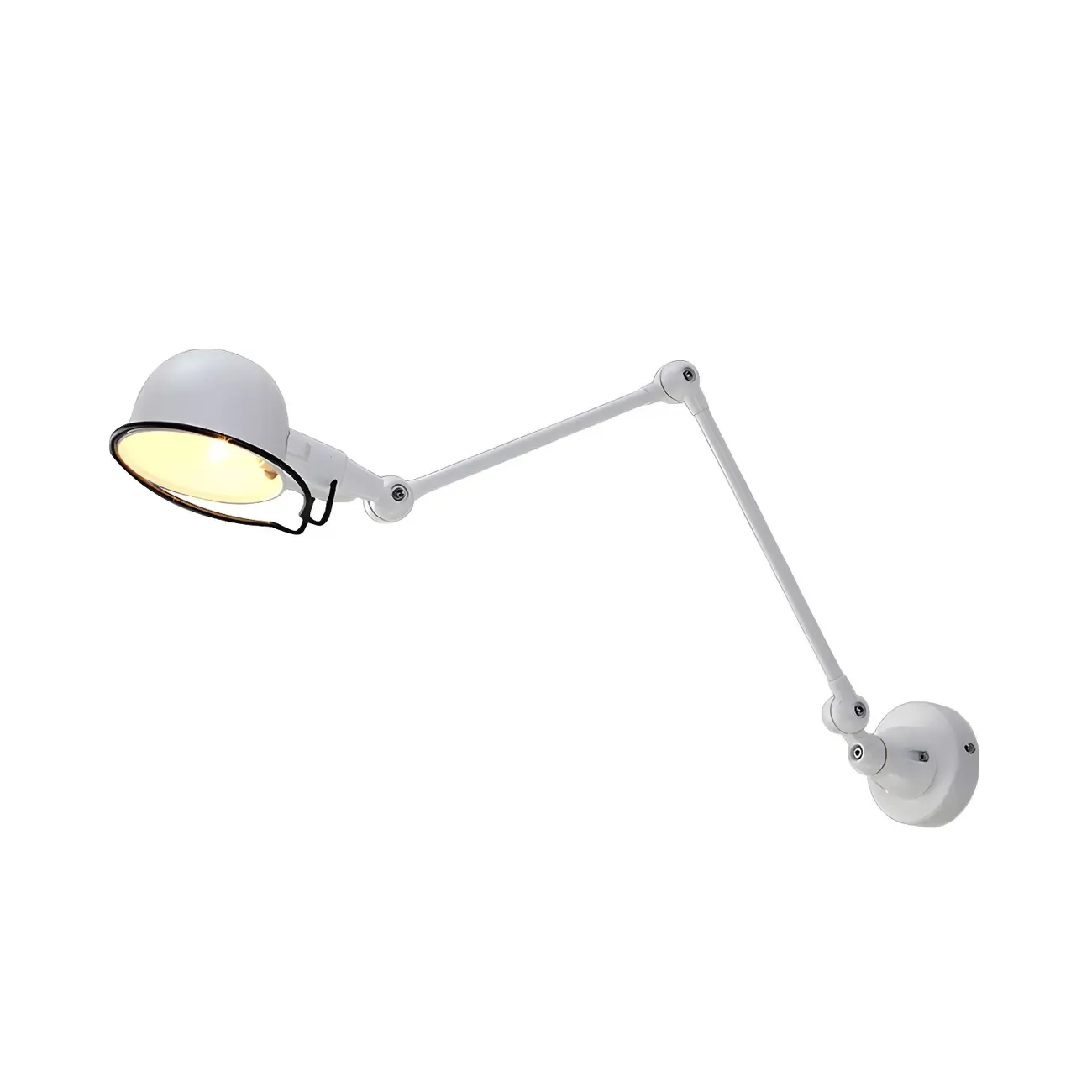 Industrial Metal Swing Arm Bowl Shade Wall Light Image - 9