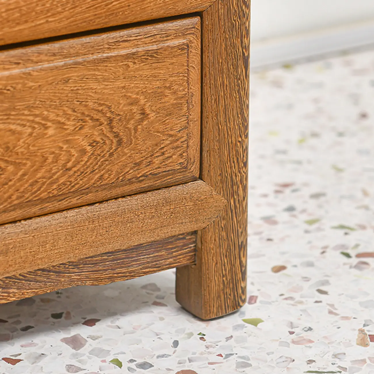 Vintage Wooden Display Cabinet with Glass Doors Image - 8 | homeyfad