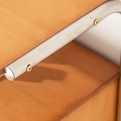 Flexible Wooden Metal Mobile Side Table with Storage Image - 9