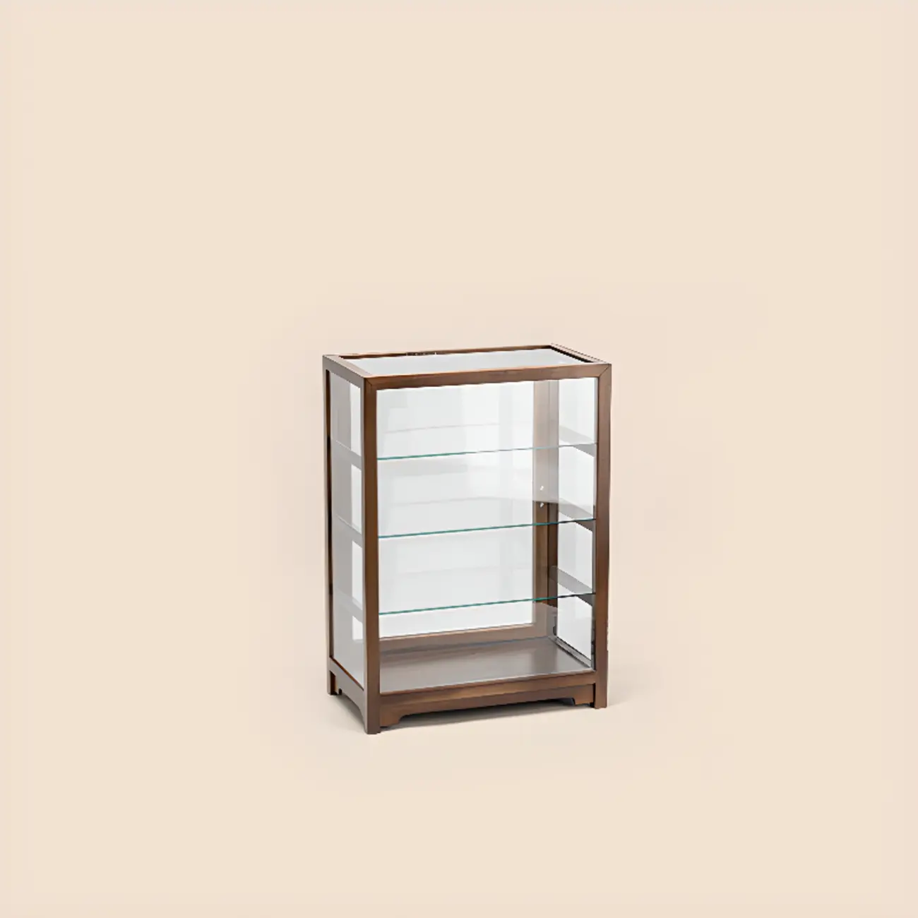 Wooden Tabletop Display Cabinet Glass Doors Image - 8 | homeyfad