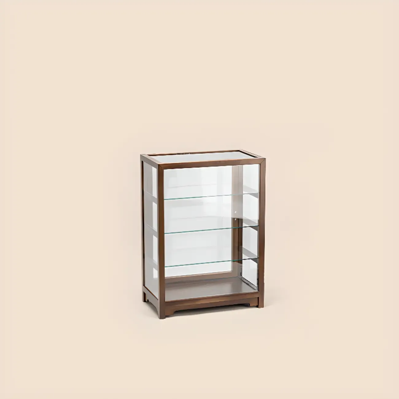 Wooden Tabletop Display Cabinet Glass Doors Image - 8