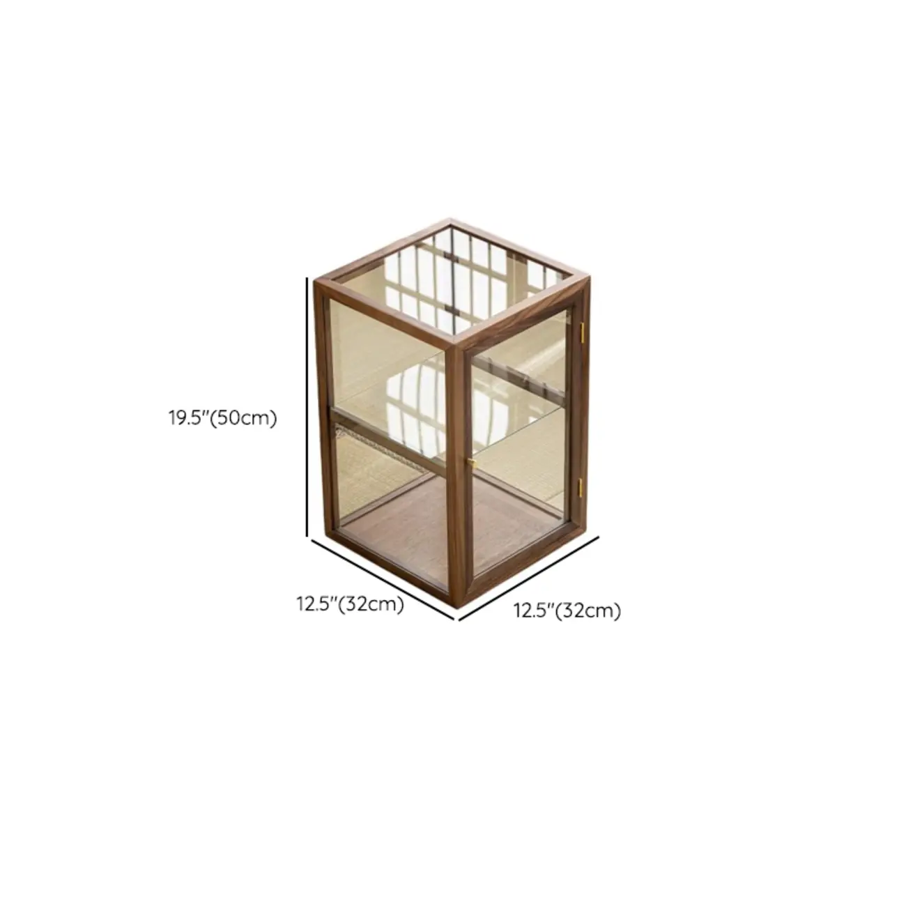 Wooden Tabletop Display Cabinet Glass Doors #size | homeyfad