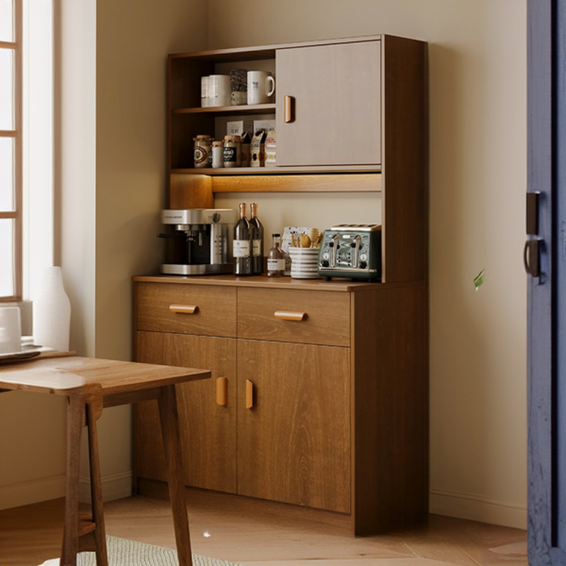 Large Wooden Acrylic Display Storage Adjustable Buffet Cabinet | homeyfad