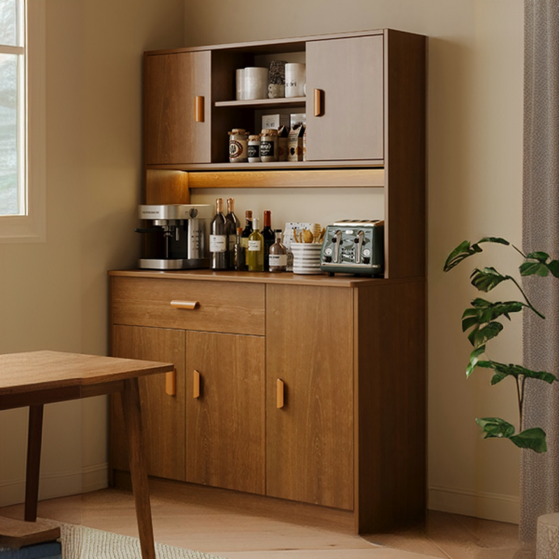 Large Wooden Acrylic Display Storage Adjustable Buffet Cabinet | homeyfad