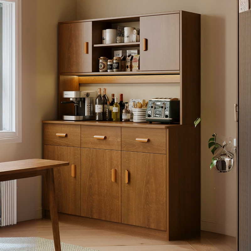 Large Wooden Acrylic Display Storage Adjustable Buffet Cabinet | homeyfad