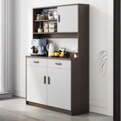 Large Wooden Acrylic Display Storage Adjustable Buffet Cabinet