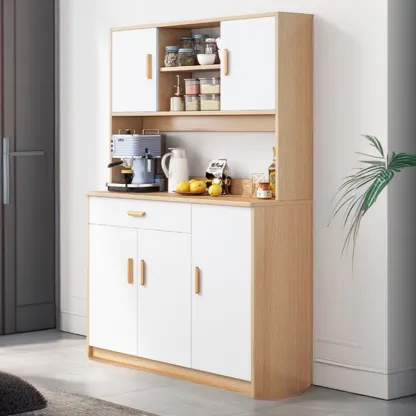 Large Wooden Acrylic Display Storage Adjustable Buffet Cabinet