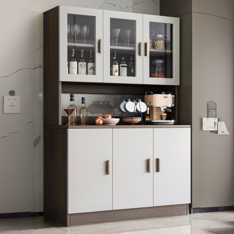 Large Wooden Acrylic Display Storage Adjustable Buffet Cabinet | homeyfad