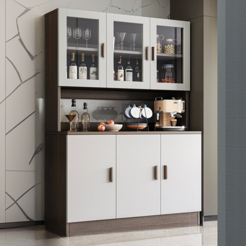 Large Wooden Acrylic Display Storage Adjustable Buffet Cabinet | homeyfad