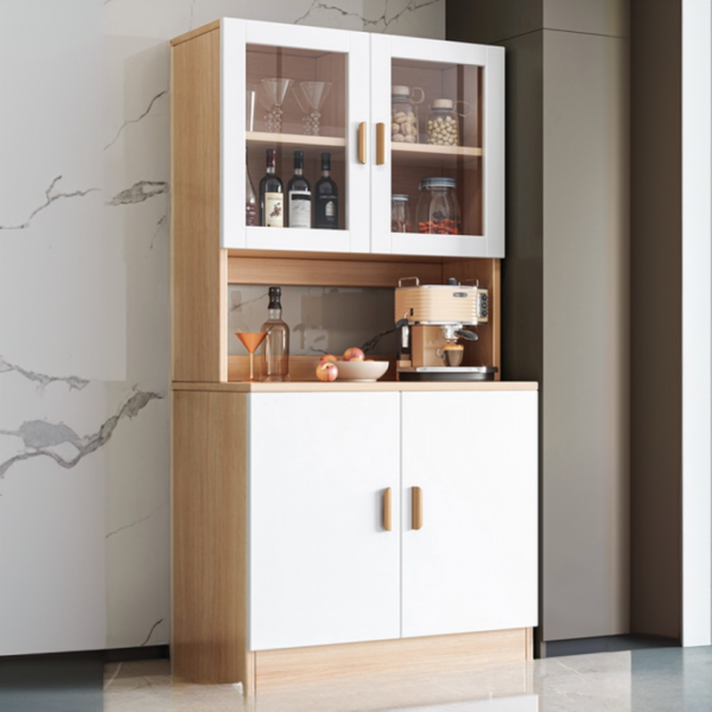 Large Wooden Acrylic Display Storage Adjustable Buffet Cabinet | homeyfad