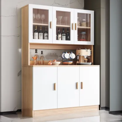 Large Wooden Acrylic Display Storage Adjustable Buffet Cabinet