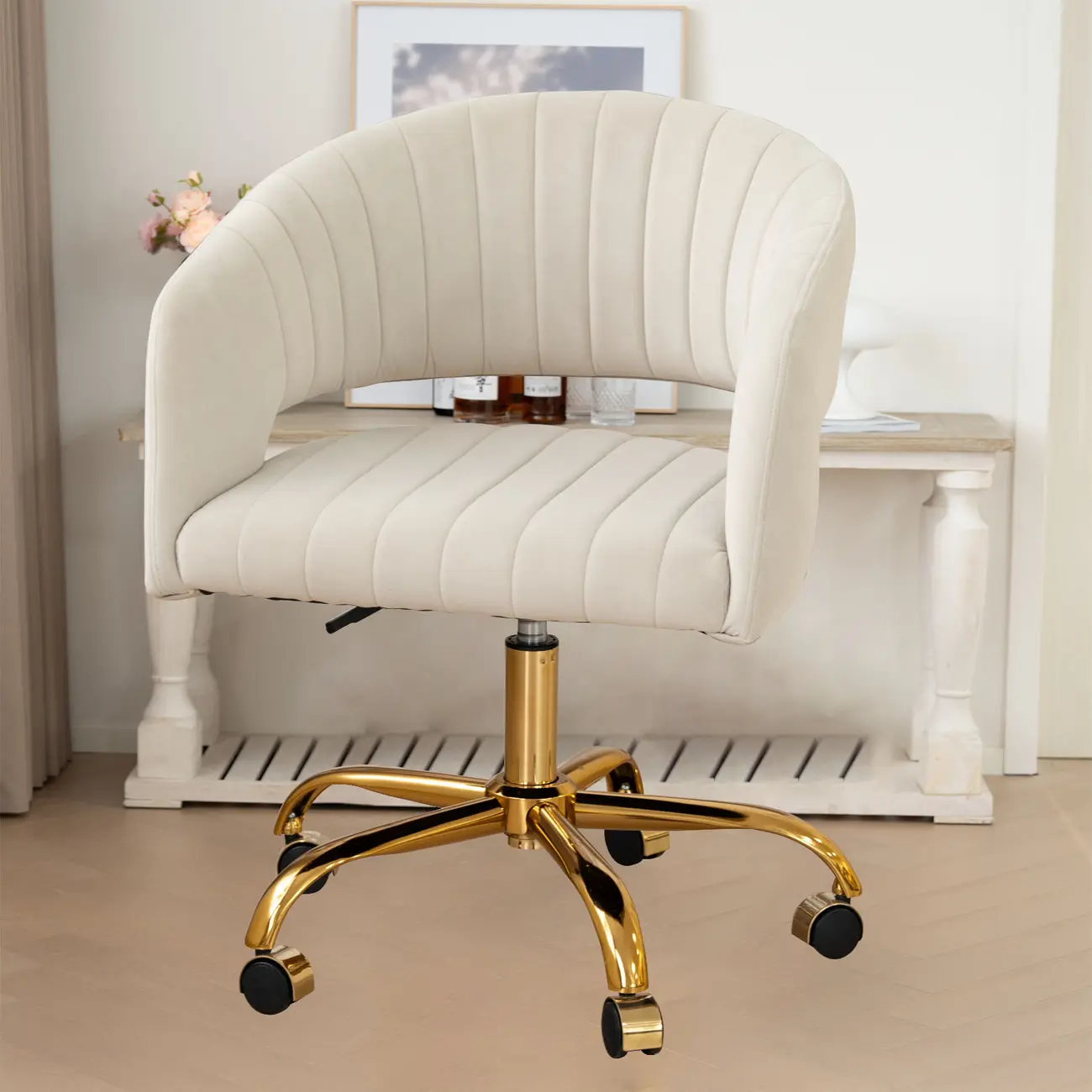 Modern Minimalist Fabric Ergonomic Swivel Office Chair Image - 2 | homeyfad