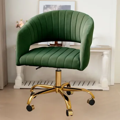 Modern Minimalist Fabric Ergonomic Swivel Office Chair Image - 7