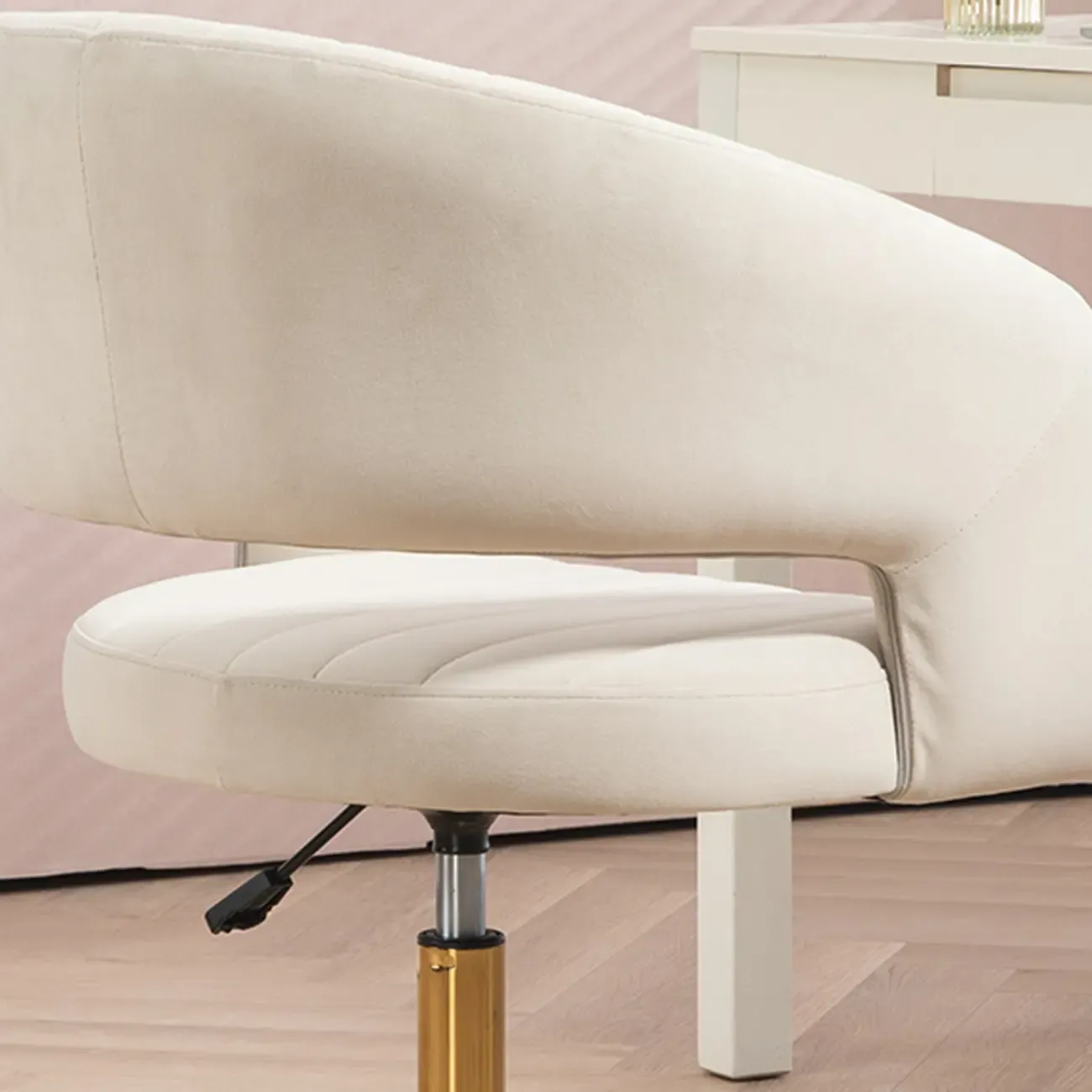 Modern Minimalist Fabric Ergonomic Swivel Office Chair Image - 14