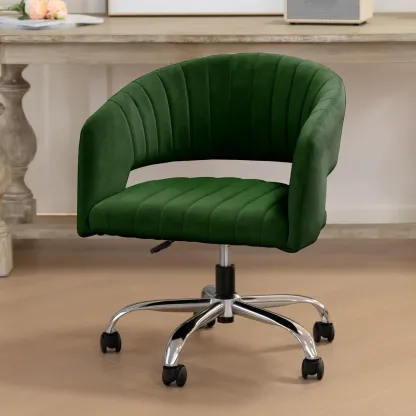 Modern Minimalist Fabric Ergonomic Swivel Office Chair Image - 15