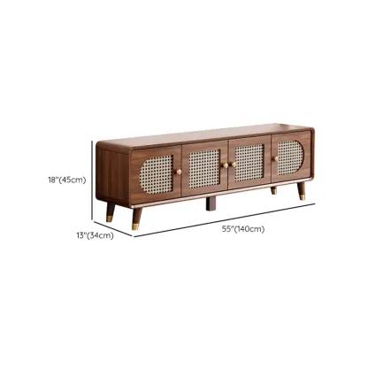 Bohemian Slim Brown Drop-Front Wood Shoe Cabinet Image - 38