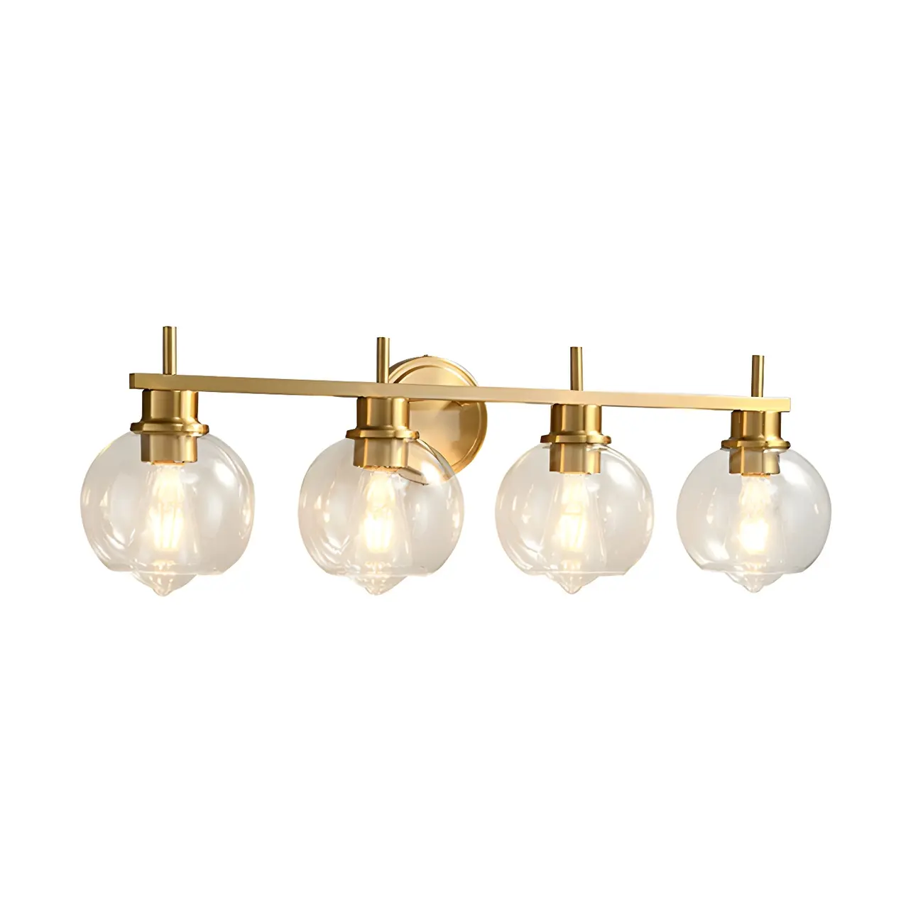 Brass Globe Vanity Light Modern Style for Bathroom Image - 5 | homeyfad