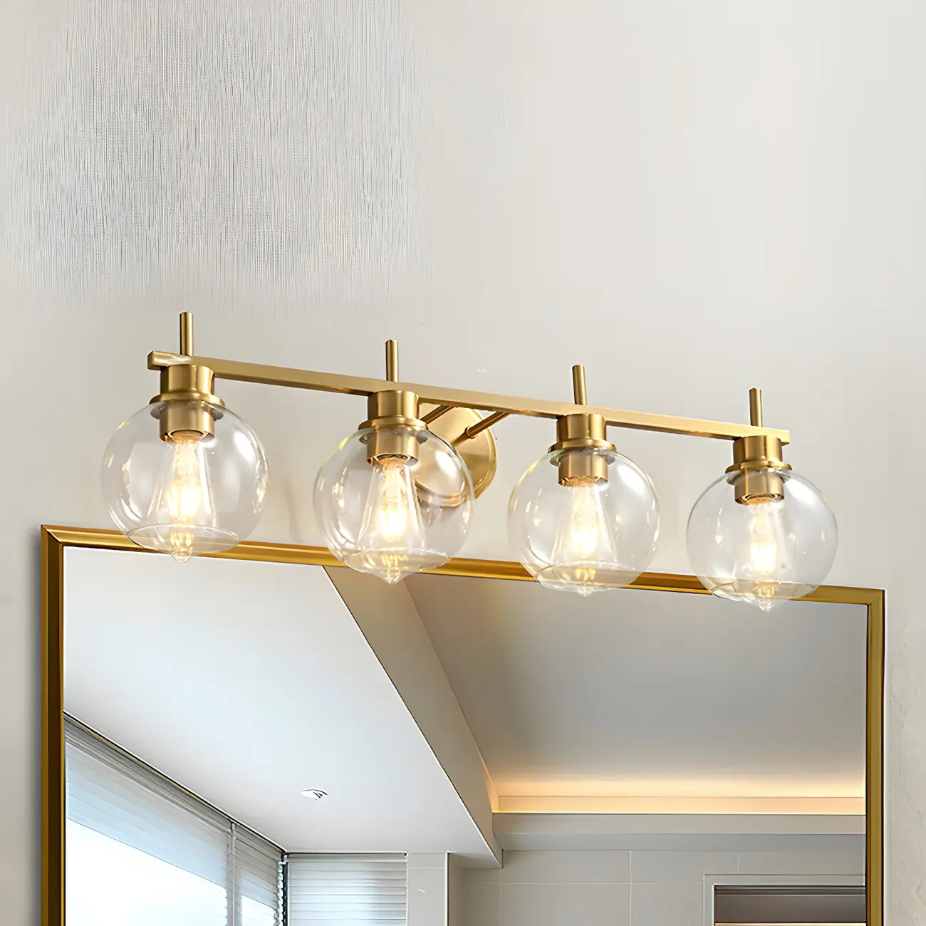 Brass Globe Vanity Light Modern Style for Bathroom Image - 7 | homeyfad