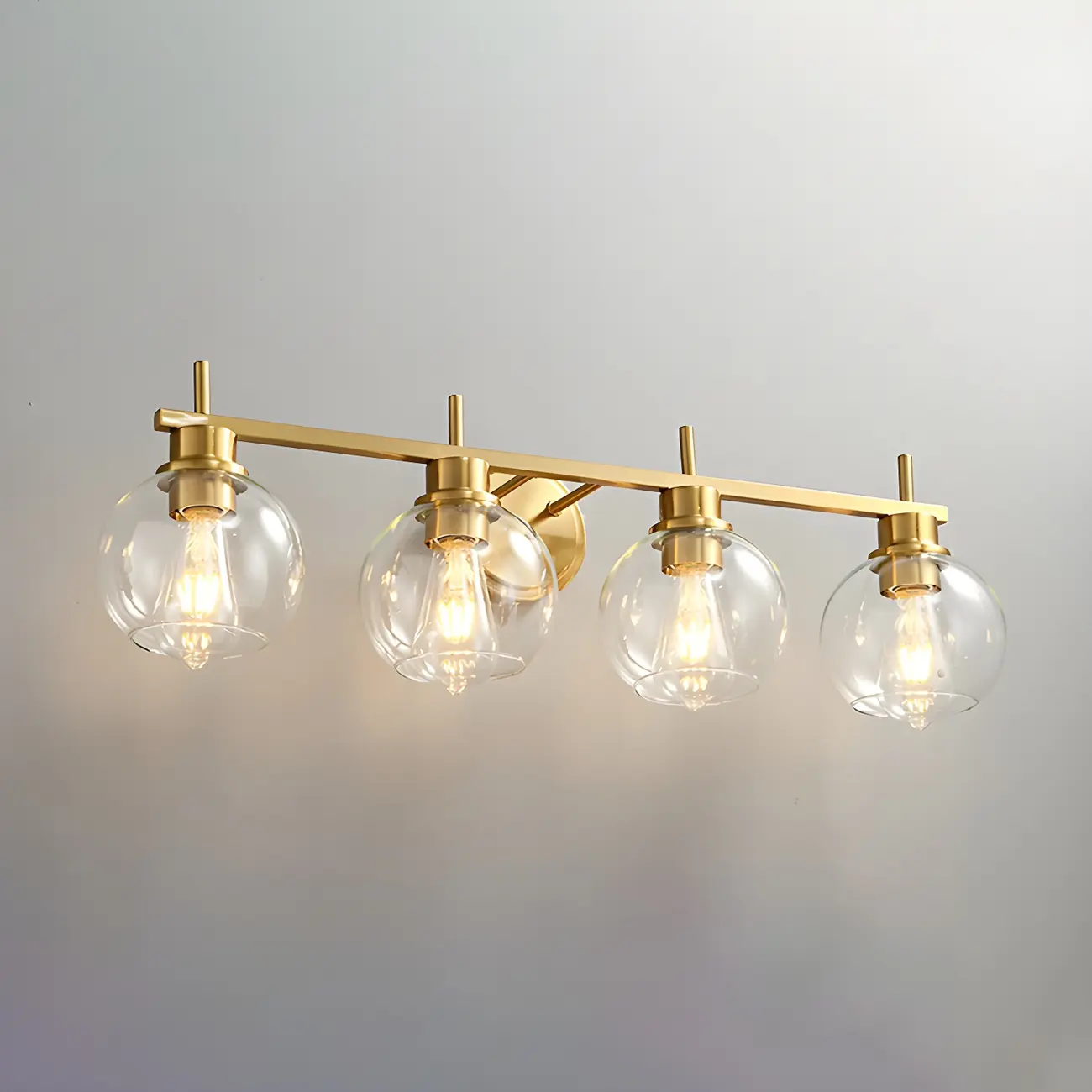 Brass Globe Vanity Light Modern Style for Bathroom Image - 9 | homeyfad