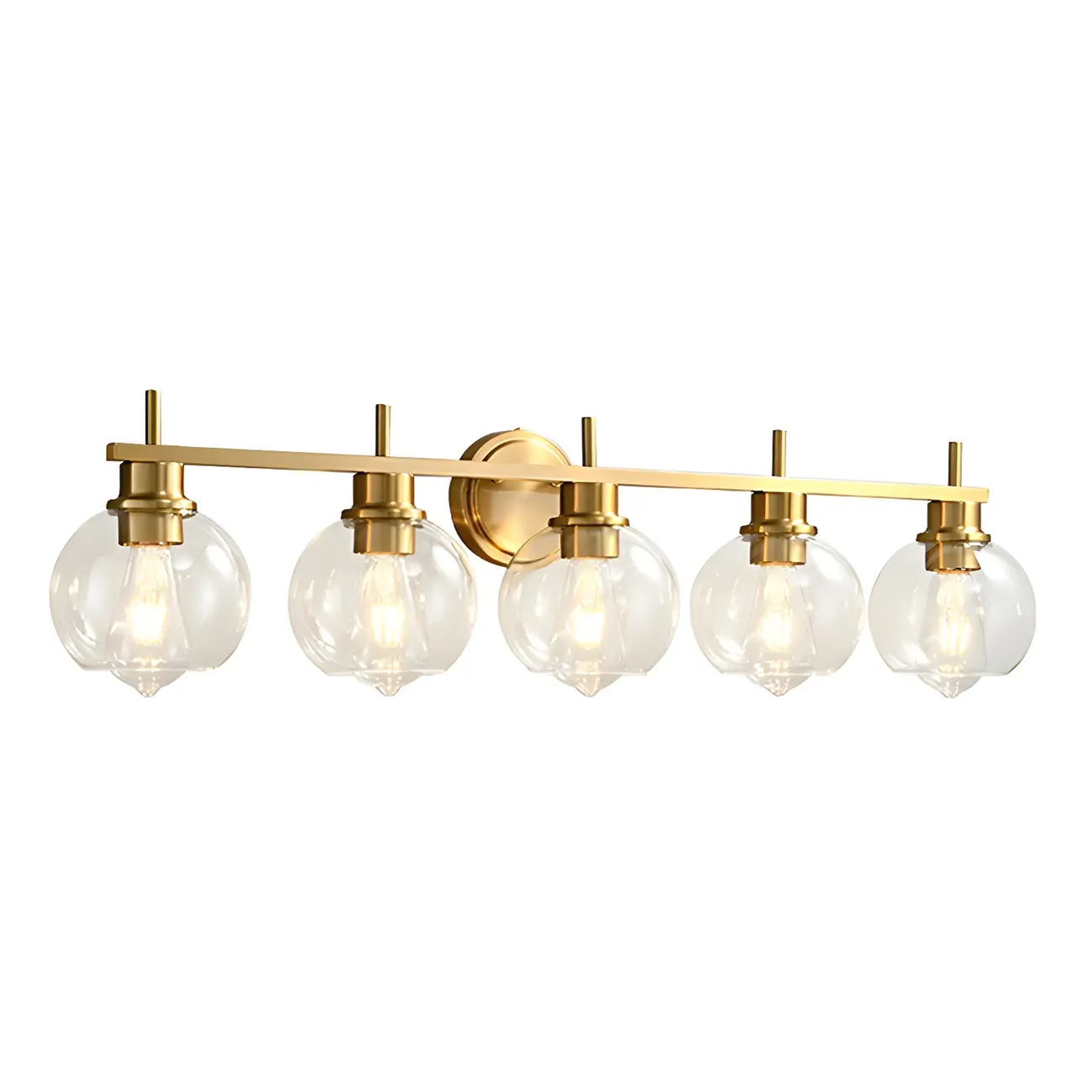 Brass Globe Vanity Light Modern Style for Bathroom Image - 11 | homeyfad