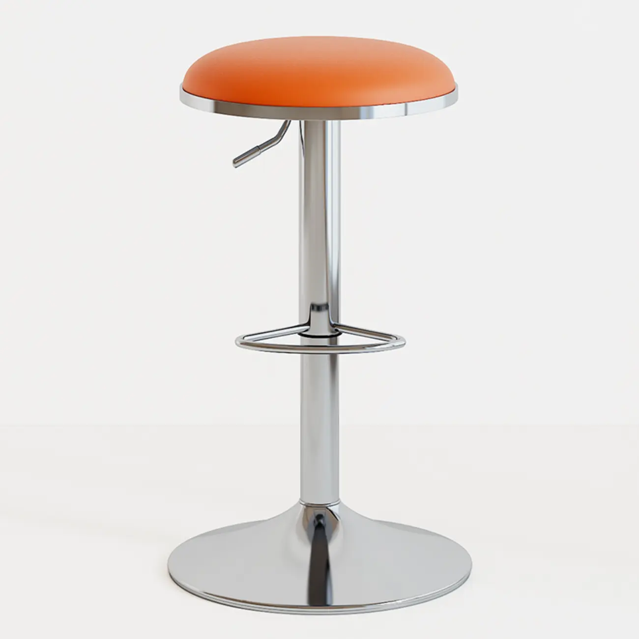 Adjustable Swivel Modern Leather Backless Bar Stools Image - 2 | homeyfad