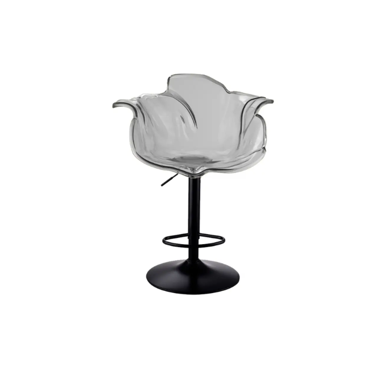 Adjustable Acrylic Flower-Shaped Low Back Swivel Bar Stools Image - 14 | homeyfad