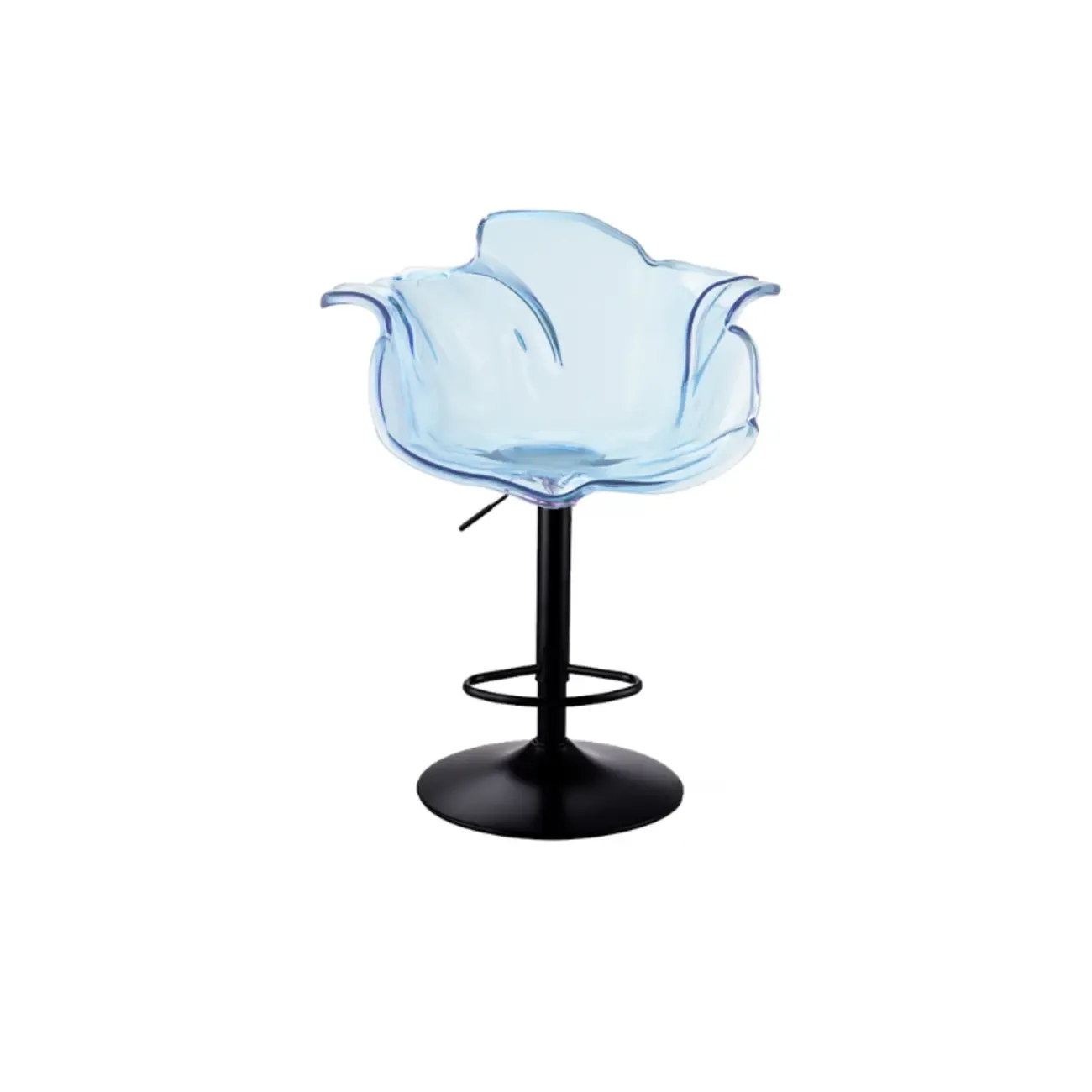 Adjustable Acrylic Flower-Shaped Low Back Swivel Bar Stools Image - 16