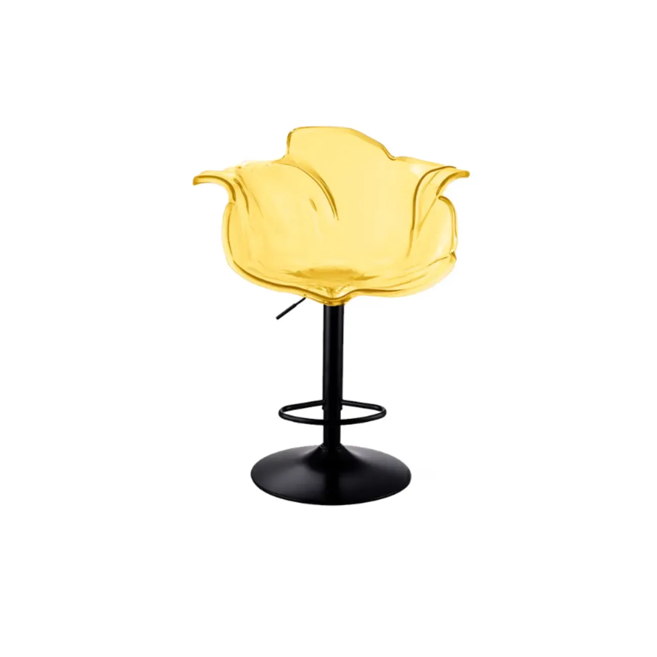 Adjustable Acrylic Flower-Shaped Low Back Swivel Bar Stools Image - 17
