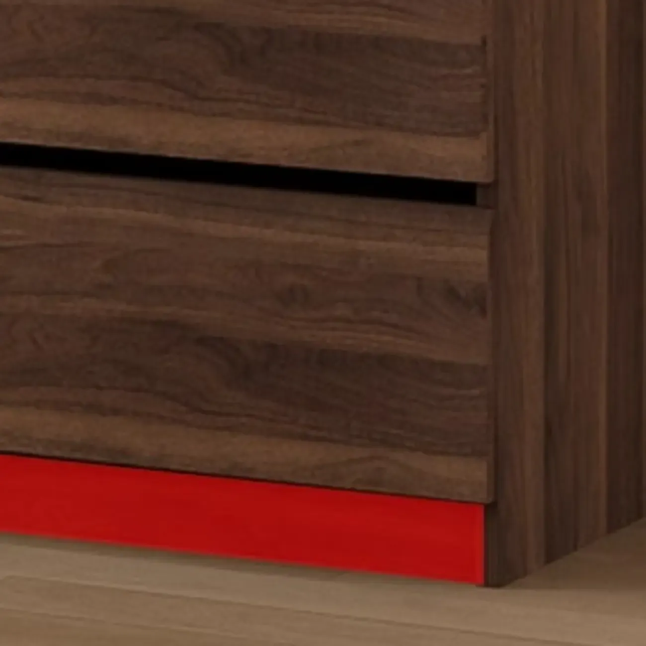 Large Modern Brown Cocoa Wood Bookcase with Glass Doors Image - 6