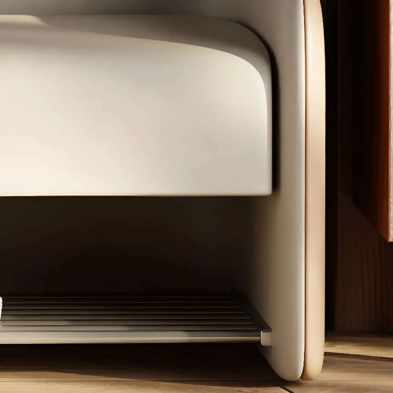 Living Room Pine Wood Upholstered Storage Bench with Backrest Image - 9