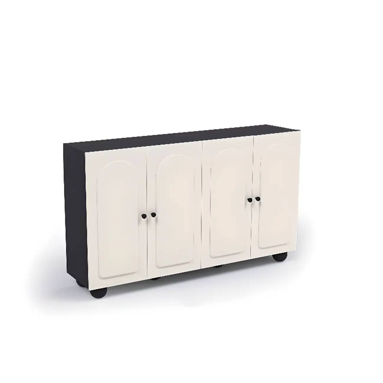 Chic Adjustable Shelves Wood Shoe Cabinet in White/Black Image - 20 | homeyfad