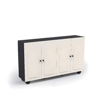 Chic Adjustable Shelves Wood Shoe Cabinet in White/Black Image - 20