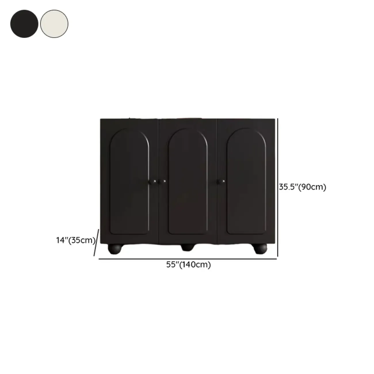 Chic Adjustable Shelves Wood Shoe Cabinet in White/Black Image - 24
