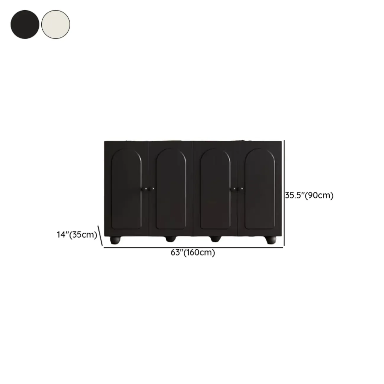 Chic Adjustable Shelves Wood Shoe Cabinet in White/Black Image - 25