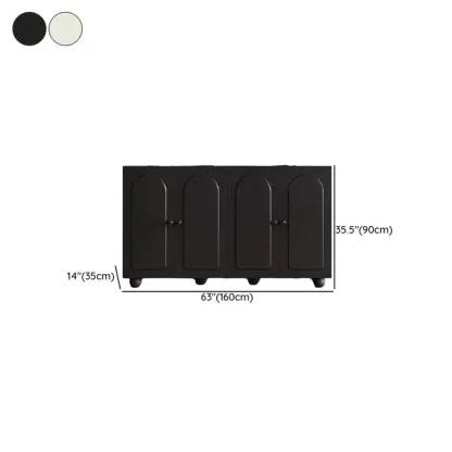 Chic Adjustable Shelves Wood Shoe Cabinet in White/Black Image - 25