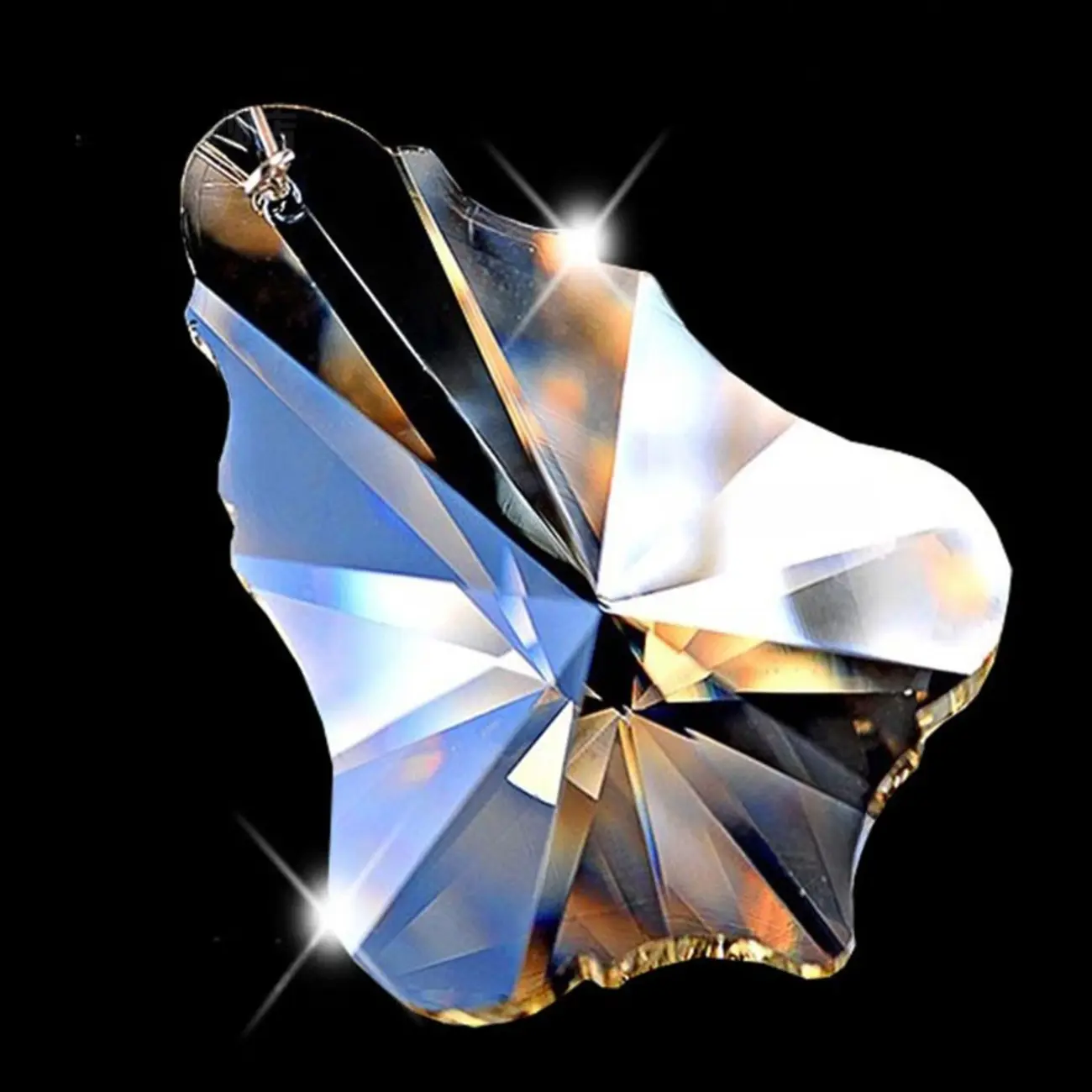 Elegant 2-tier Amber Crystal Candelabra Chandelier Image - 10 | homeyfad