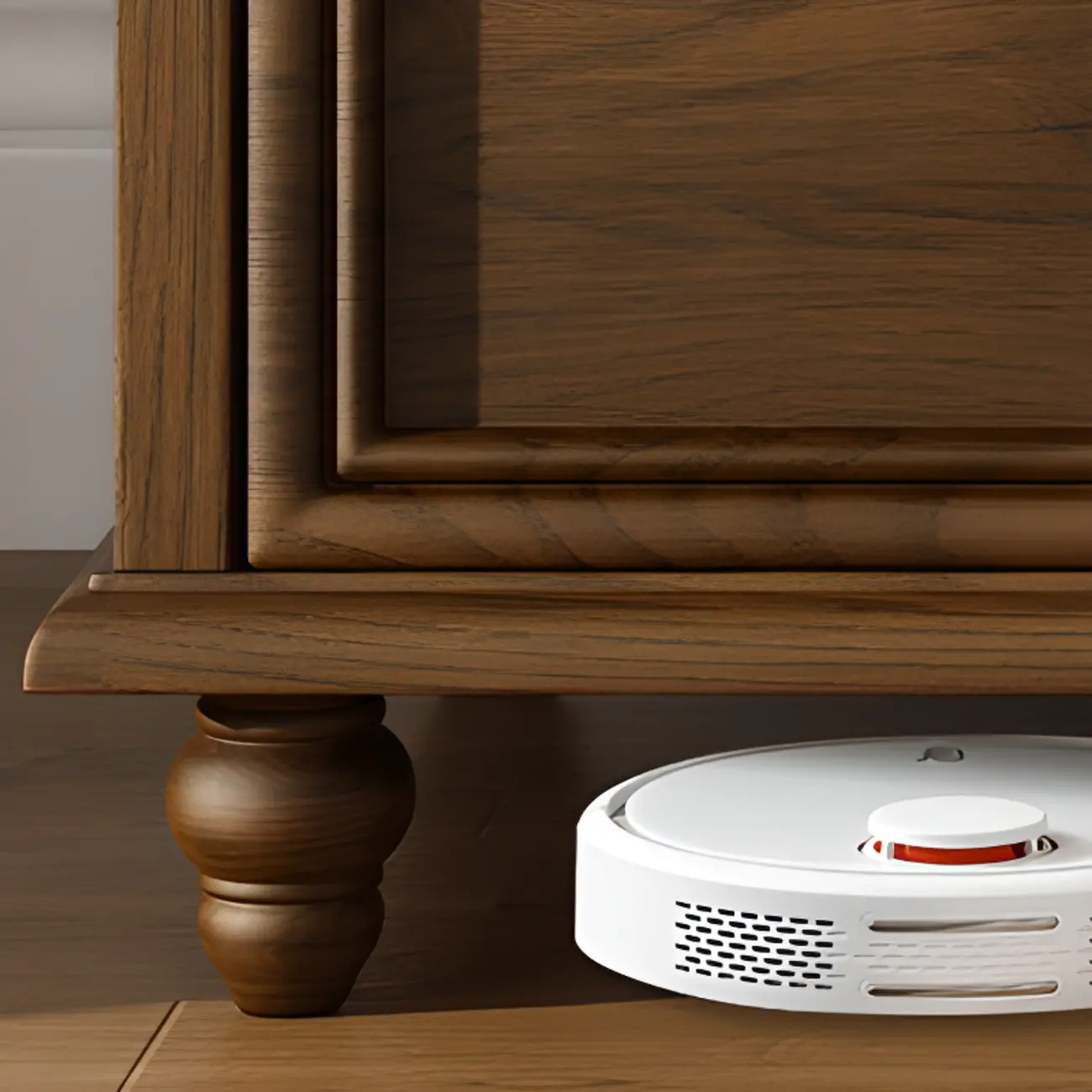 Large Wooden White Storage Sliding Door Display Cabinet Image - 4 | homeyfad