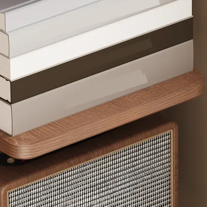 Narrow Wooden Multi-Shelf Closed Back Ladder Bookshelf Image - 8