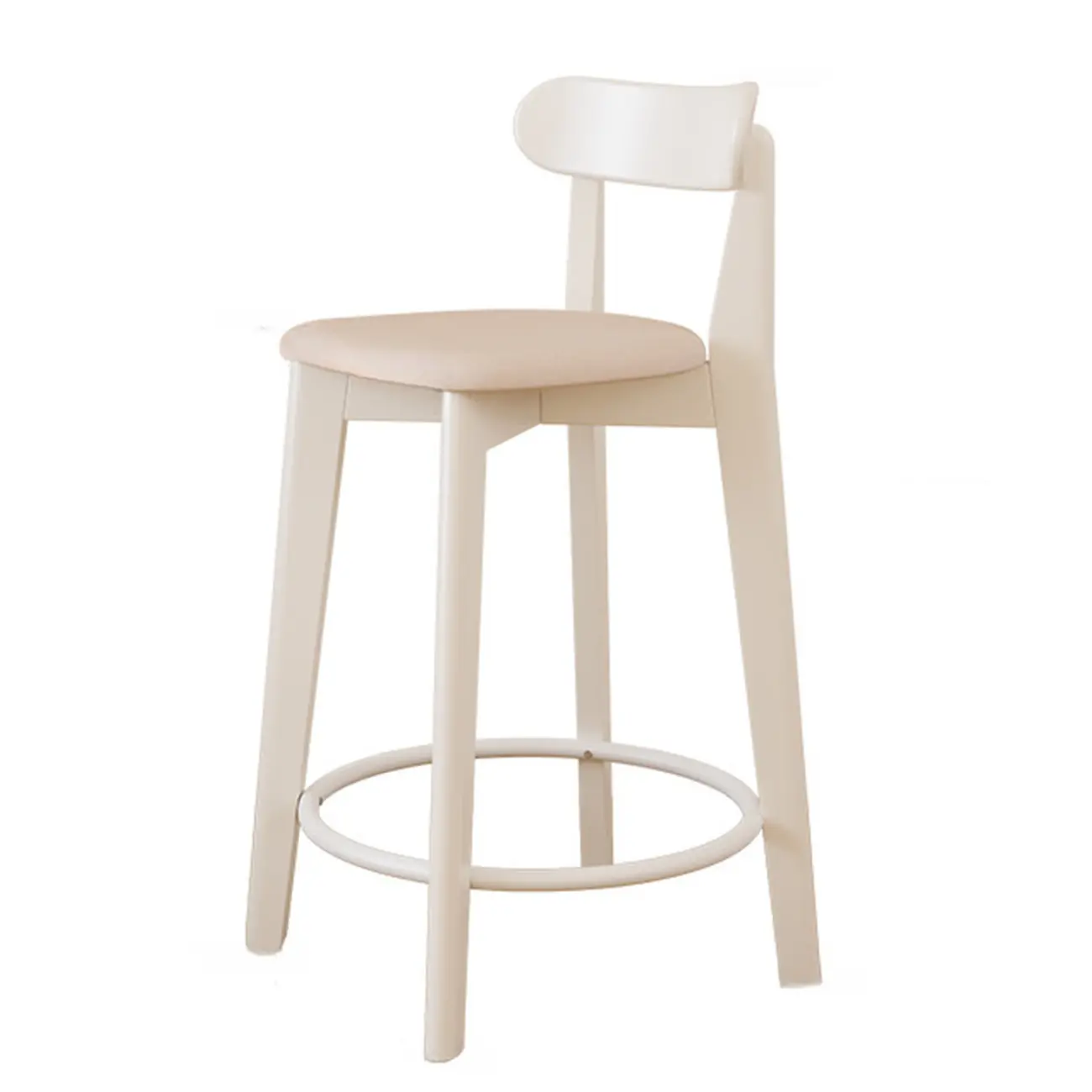 Comfortable Square Brown Wood Bar Stool with Backs Image - 5 | homeyfad