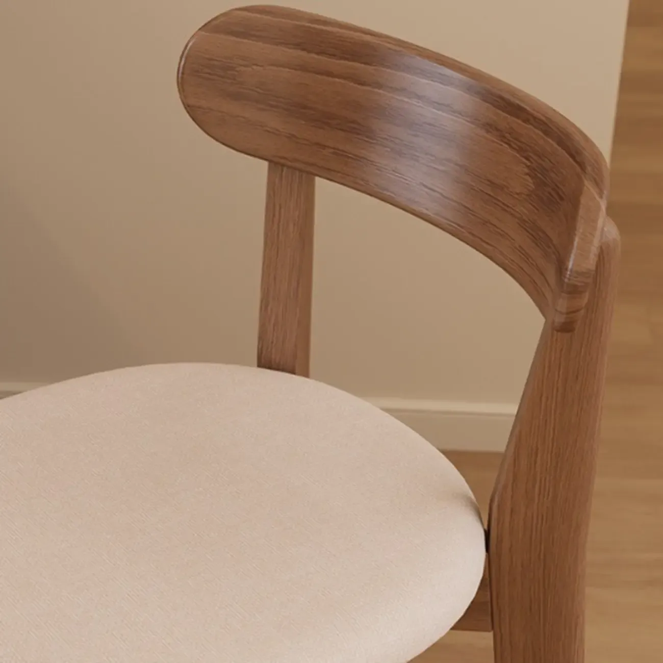 Comfortable Square Brown Wood Bar Stool with Backs Image - 4