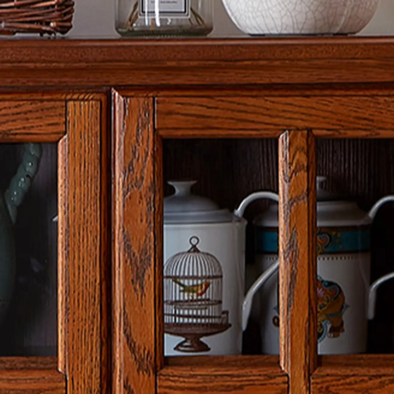 Scandinavian Wooden Floor Display Cabinet for Home Decor Image - 9 | homeyfad