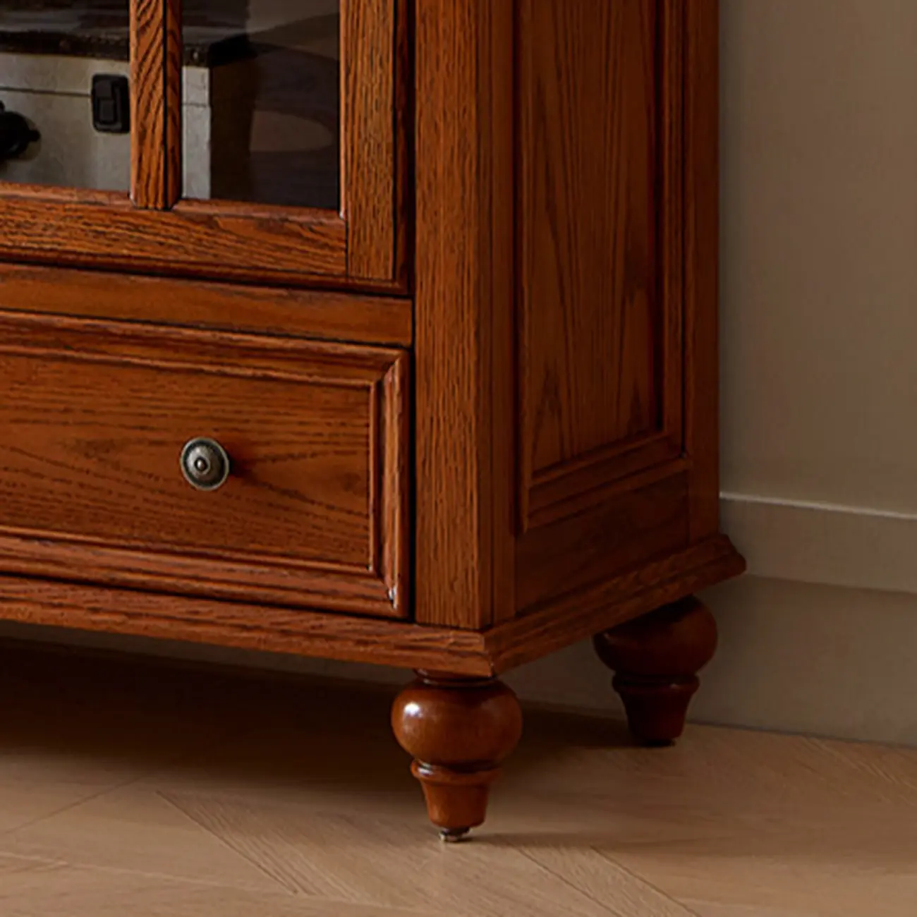 Scandinavian Wooden Floor Display Cabinet for Home Decor Image - 10 | homeyfad