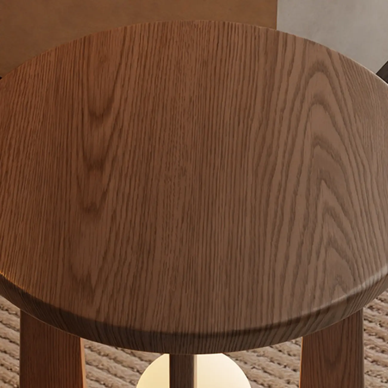 Art Deco Small Walnut Wood Round Side Table Image - 7 | homeyfad