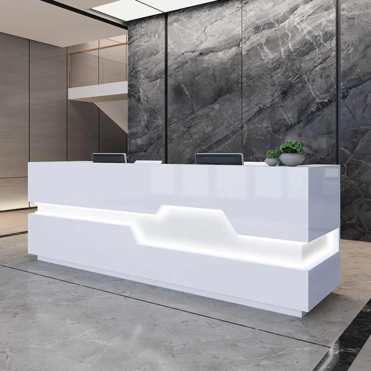 Modern LED Lighting Reception Front Desk Image - 1 | homeyfad