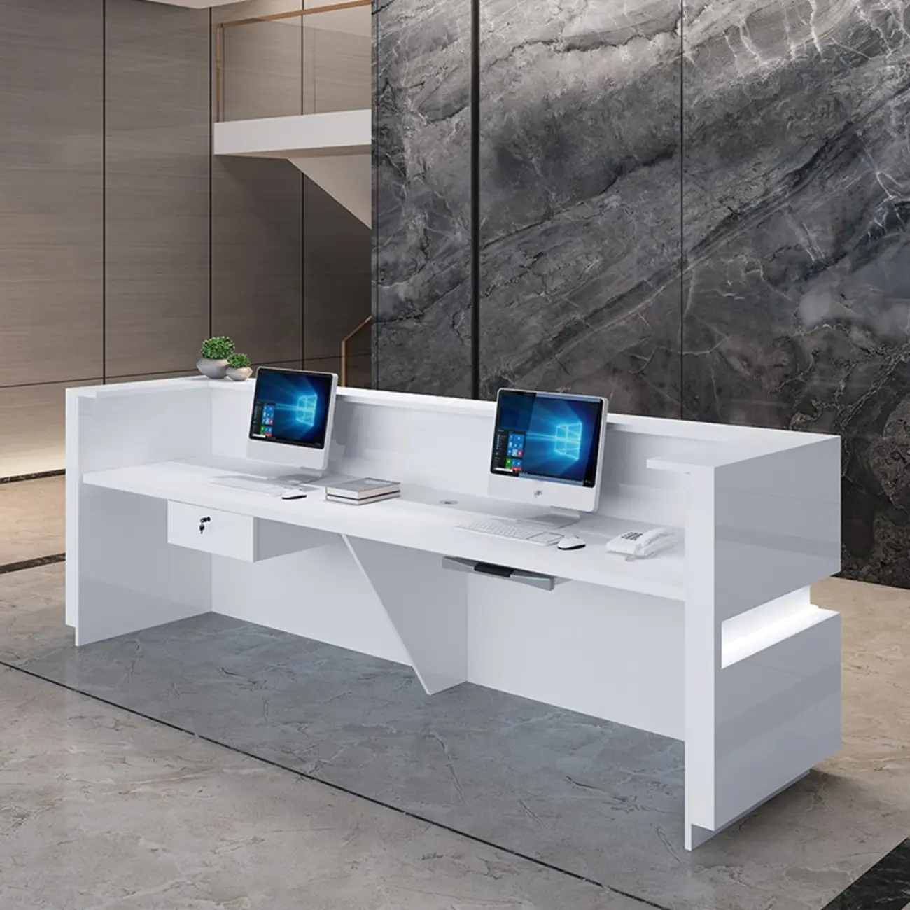 Modern LED Lighting Reception Front Desk Image - 2 | homeyfad